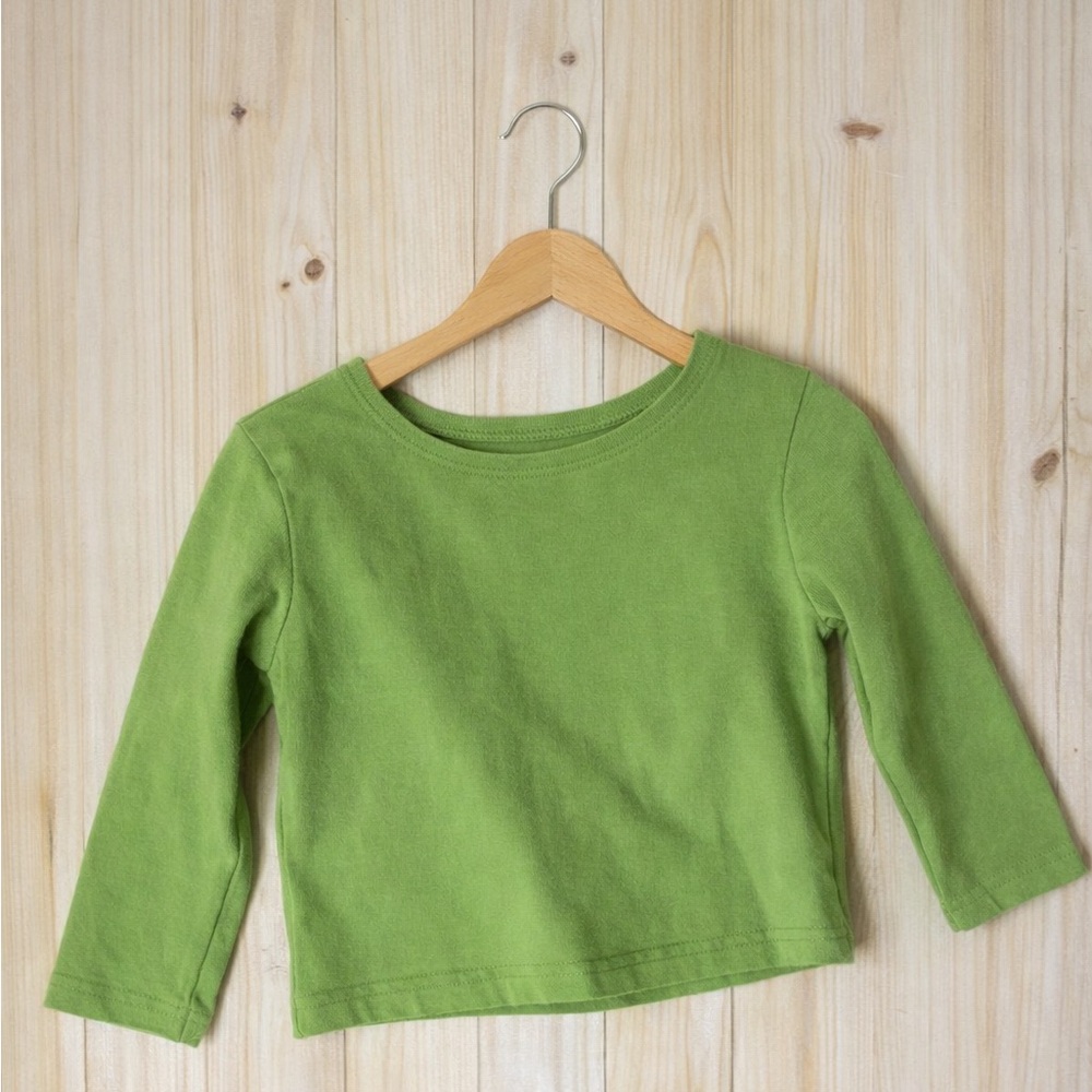 June and January Green Top. Size 12/24 months. Organic Cotton. HTF